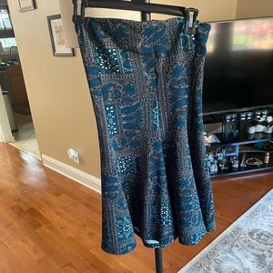 Blue tube top flowy dress